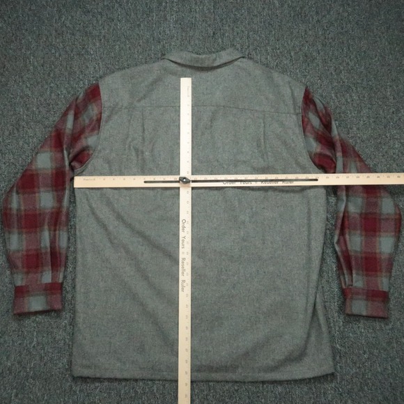 VINTAGE Pendleton Shirt Mens Large Gray Board Wool Flannel Long Sleeve NWT - Picture 6 of 10